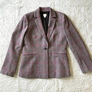 J. Crew Plaid Wool Blazer